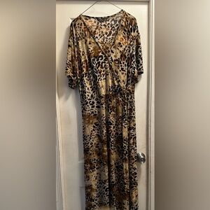 Leopard Print Wrap Dress